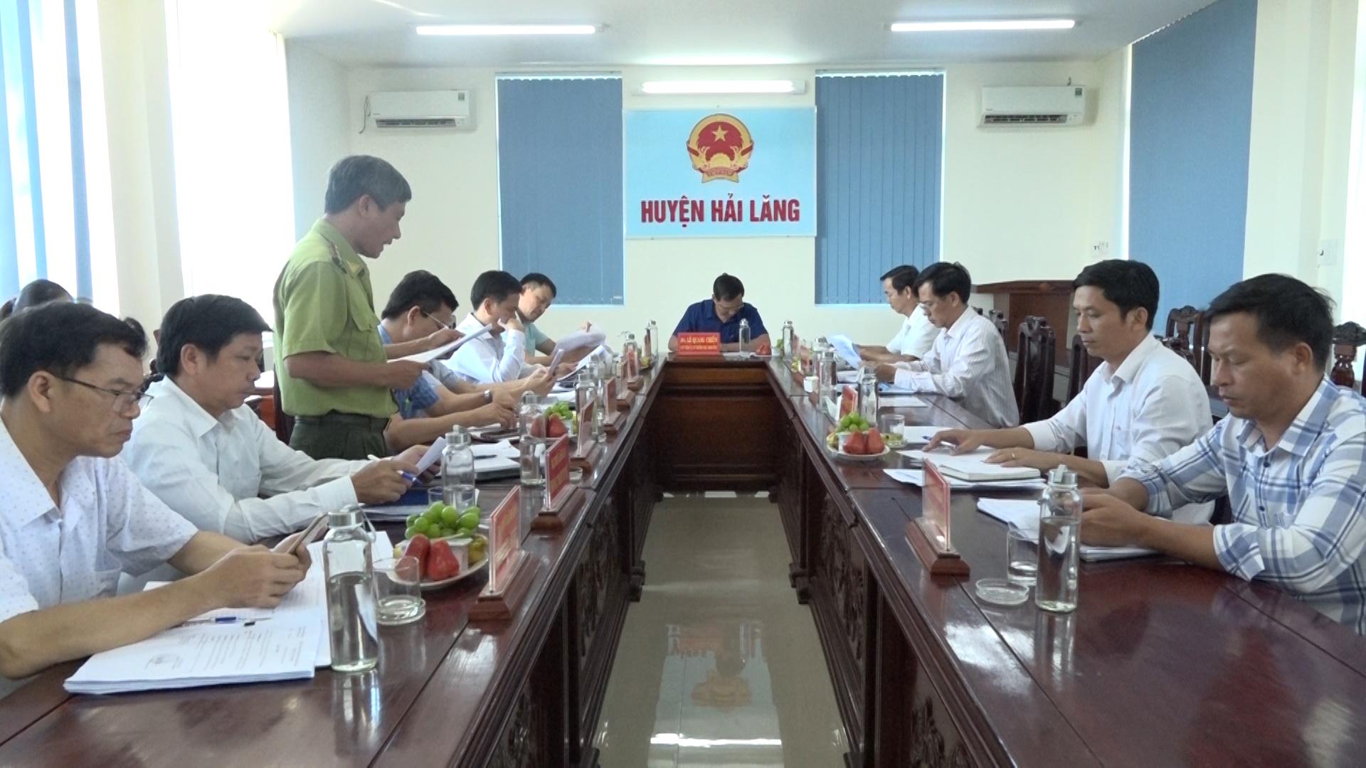 Đoàn kiểm tra của BTV Tỉnh ủy làm việc với UBND huyện Hải Lăng